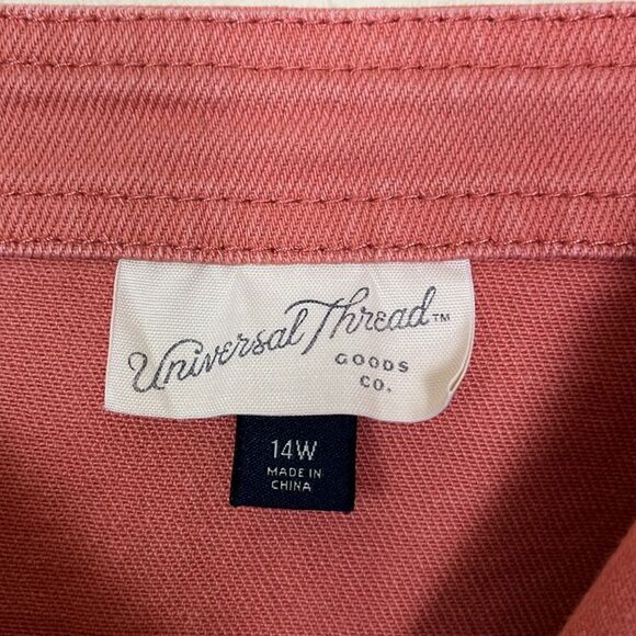 Universal Thread salmon pink button down tank Jean dress size 14 - Picture 5 of 6
